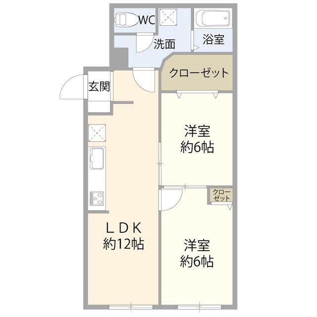 ライオンズマンション高円寺南(2LDK/5階)の間取り写真