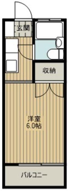 レガーロ北坂戸(ワンルーム/1階)の間取り写真
