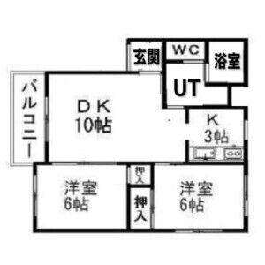 第8大慶ビル(2LDK/1階)の間取り写真