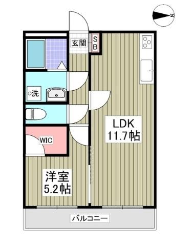 リブレス金町東水元 旧 第六竹石マンション(1LDK/3階)の間取り写真