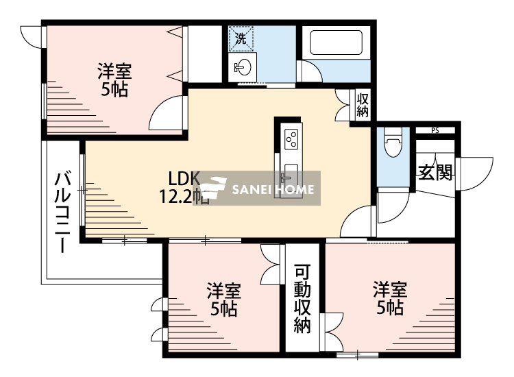 ラ ルミエール(3LDK/1階)の間取り写真