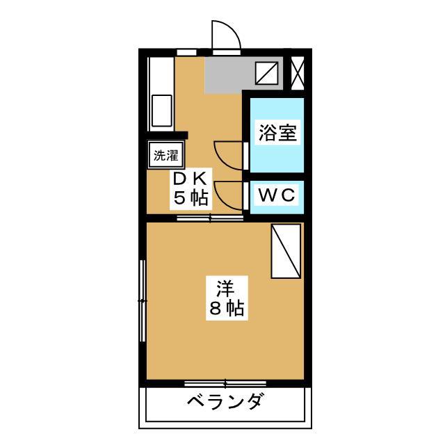 ラッセルコートA(1DK/2階)の間取り写真