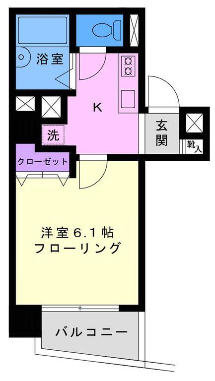 ラフィネ大森(1K/3階)の間取り写真
