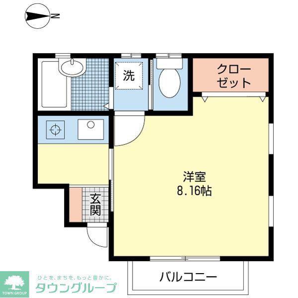 コーポミルクール(1K/1階)の間取り写真