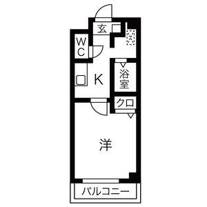 カーサ吹上(1K/1階)の間取り写真