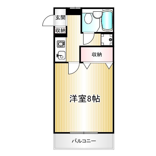 ルーエハウス(1K/2階)の間取り写真
