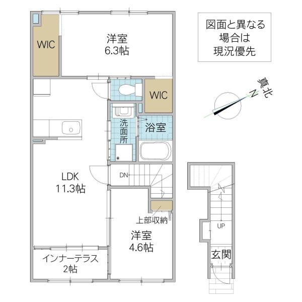 URBAN HILLS(2LDK/1階)の間取り写真