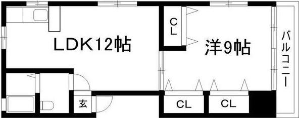 カモットイーズ(1LDK/2階)の間取り写真
