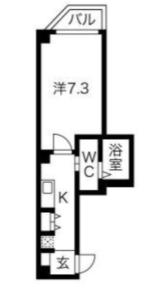 LOTSO京成立石(1K/4階)の間取り写真