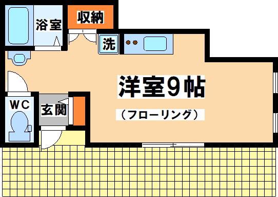 SOUVENIR 当社管理物件(ワンルーム/1階)の間取り写真