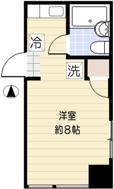 アクティブライフ新丸子(ワンルーム/1階)の間取り写真