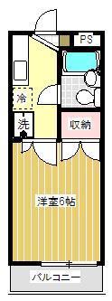 ロジェ東青梅(1K/2階)の間取り写真