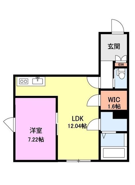 エンジェル(1LDK/1階)の間取り写真