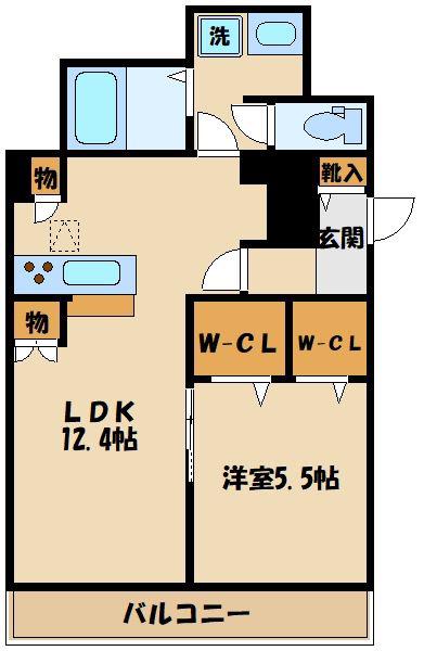 SKY MAISON II(1LDK/3階)の間取り写真