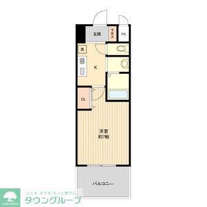 パークフラッツ金山(1K/10階)の間取り写真