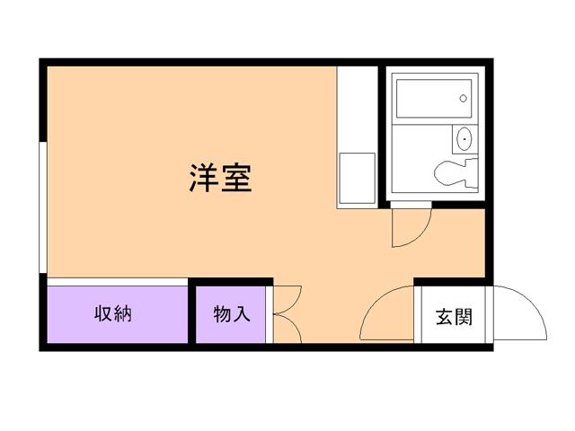 グランドール中央(ワンルーム/2階)の間取り写真