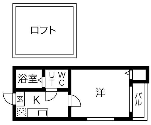プティ オランジュ(1K/1階)の間取り写真