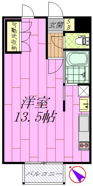 GREEN HOUSE(ワンルーム/2階)の間取り写真