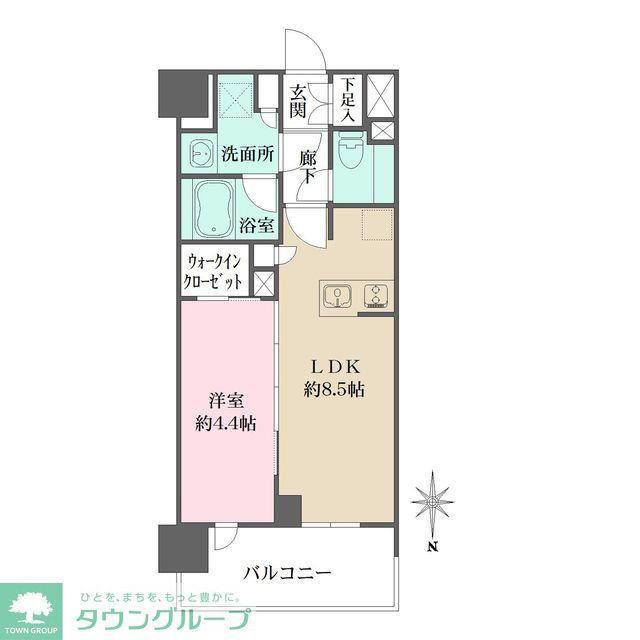 シーズンフラッツ杉並井草(1LDK/2階)の間取り写真