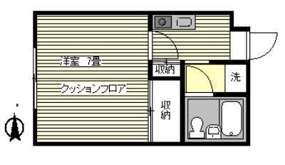 メジロファイブ(1K/4階)の間取り写真