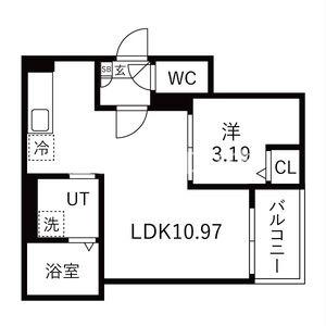 JACK NODAI(1LDK/1階)の間取り写真