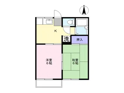 メゾンストークI(2K/2階)の間取り写真