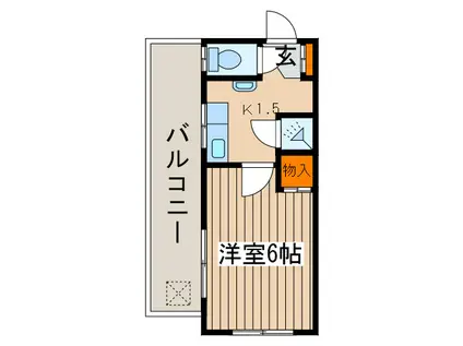 下北沢ロイヤルハイツ(1K/4階)の間取り写真