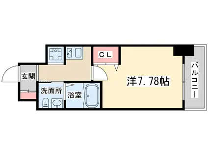 プライマル大阪天満宮(1K/6階)の間取り写真