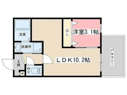 京都市伏見区醍醐東合場町12Z-MAISON(1LDK/3階)の間取り写真
