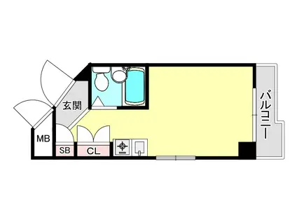 コスモプラザ三宮(ワンルーム/5階)の間取り写真