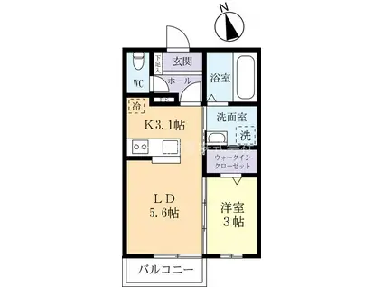 河和田2丁目計画(1LDK/2階)の間取り写真