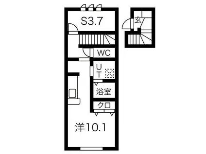 リジェール松波(ワンルーム/2階)の間取り写真