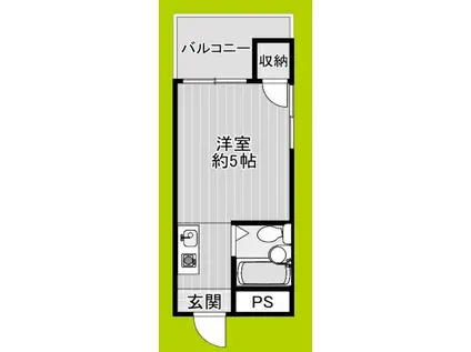 メゾンクレールつかさ(ワンルーム/5階)の間取り写真