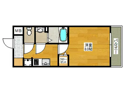 PHOENIX新大阪(1K/6階)の間取り写真