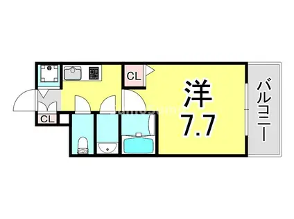 レジデンス神戸レガーロ(1K/6階)の間取り写真