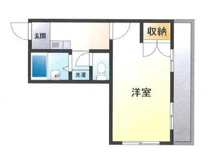 きたいでぐりーんコーポ(1K/1階)の間取り写真