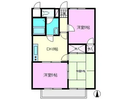 第1グレースマンション(3DK/3階)の間取り写真