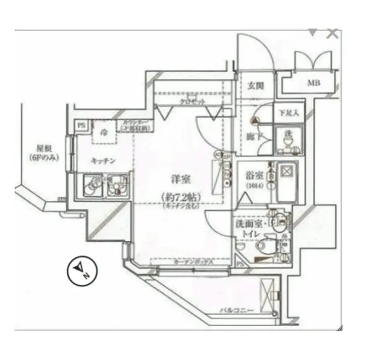 ガリシアレジデンス広尾 12階階 間取り