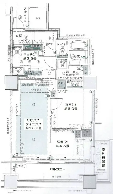プラウドタワー武蔵小金井 19階階 間取り