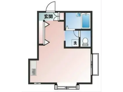 パインビレッジ(ワンルーム/1階)の間取り写真