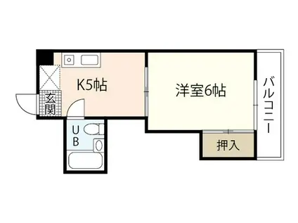 第1住田ビル(1DK/3階)の間取り写真