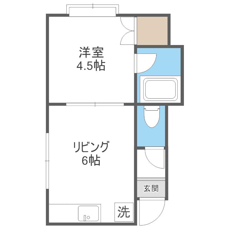 MAPLEHILLS南郷(1DK/3階)の間取り写真