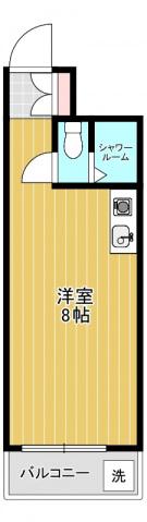 パールマンション万代橋(ワンルーム/7階)の間取り写真