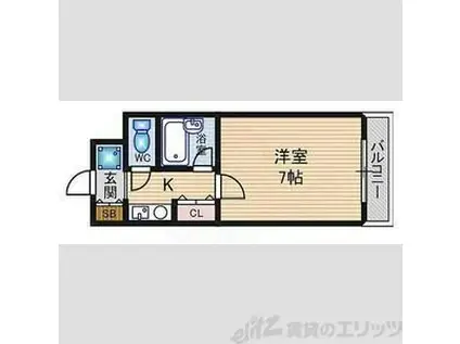 カントリー青葉ハイツ(1K/2階)の間取り写真