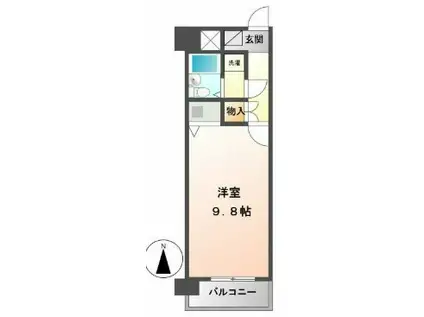 朝日プラザ佃町(ワンルーム/3階)の間取り写真