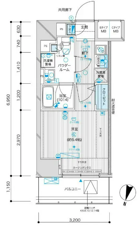 メインステージ九段下 6階階 間取り