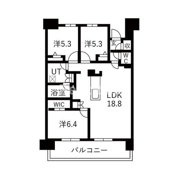 ポレスター一宮ステーションレジデンス(3LDK/10階)の間取り写真