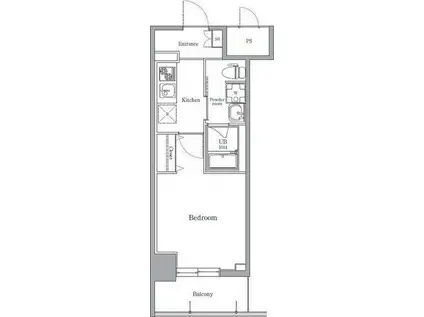 エルプレイス江坂II(1K/2階)の間取り写真