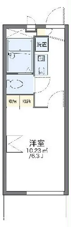 レオパレスヒューゲル参番館 3階階 間取り