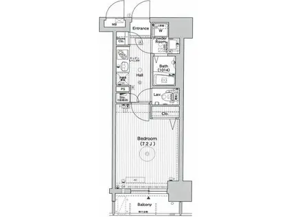 エステムプラザ天神イーストプレミアムタワー(1K/7階)の間取り写真